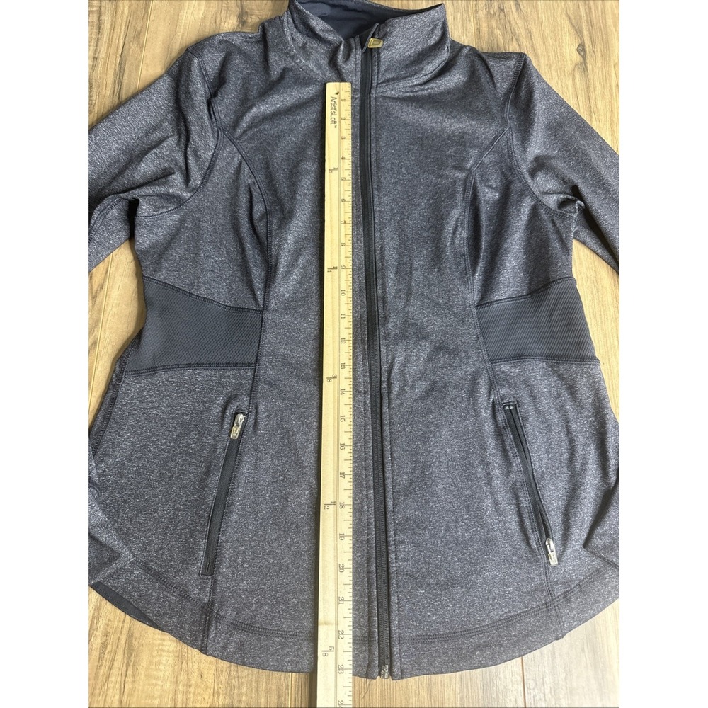 Oldnavy Active Women's Large Fitted Full zip Sweater Gray Turtle Neck - Picture 2 of 11